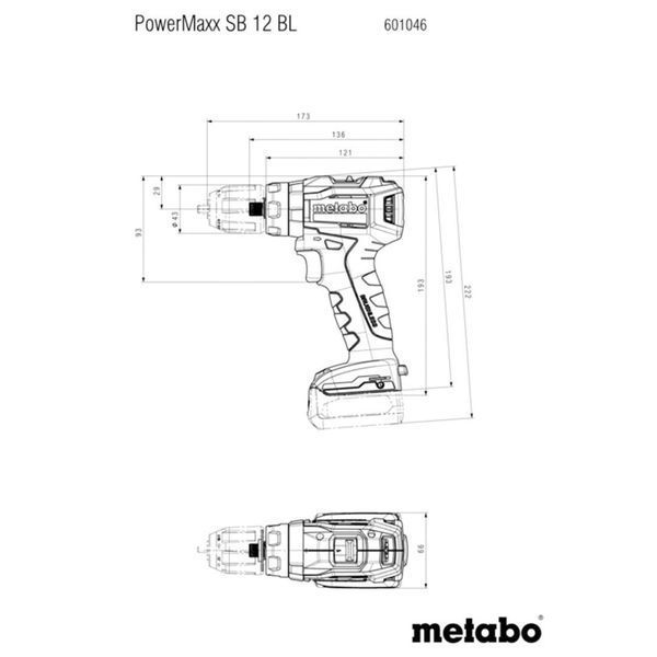 Акумуляторний ударний шуруповерт Metabo SB 18 L BL Q каркас metaBOX (601046800) } фото
