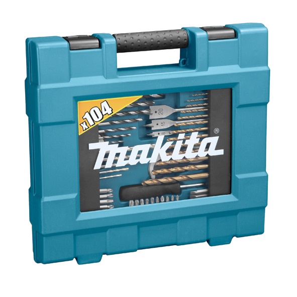 Відкритий кейс з набором свердел та біт Makita
