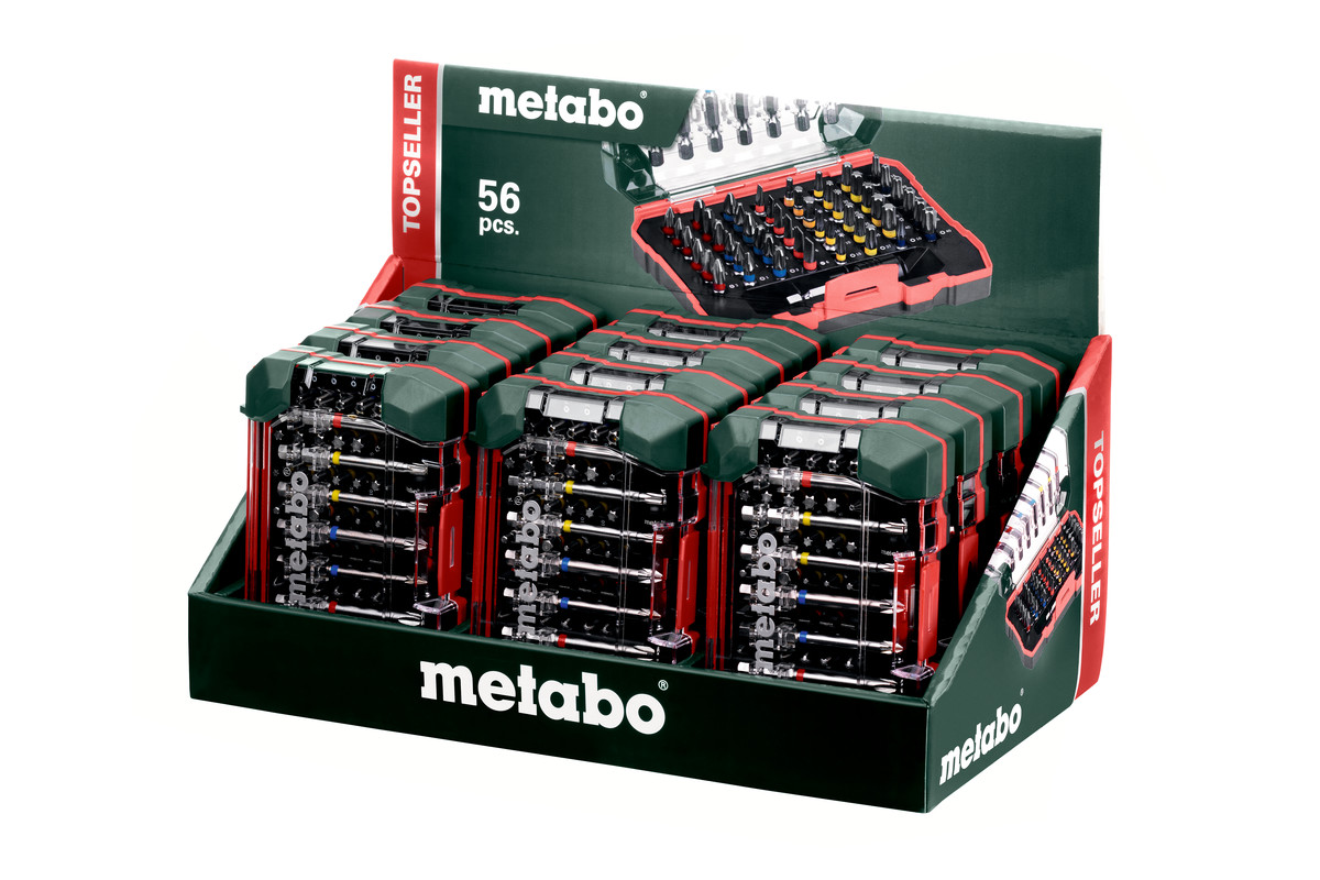 Открытый кейс с битами Metabo
