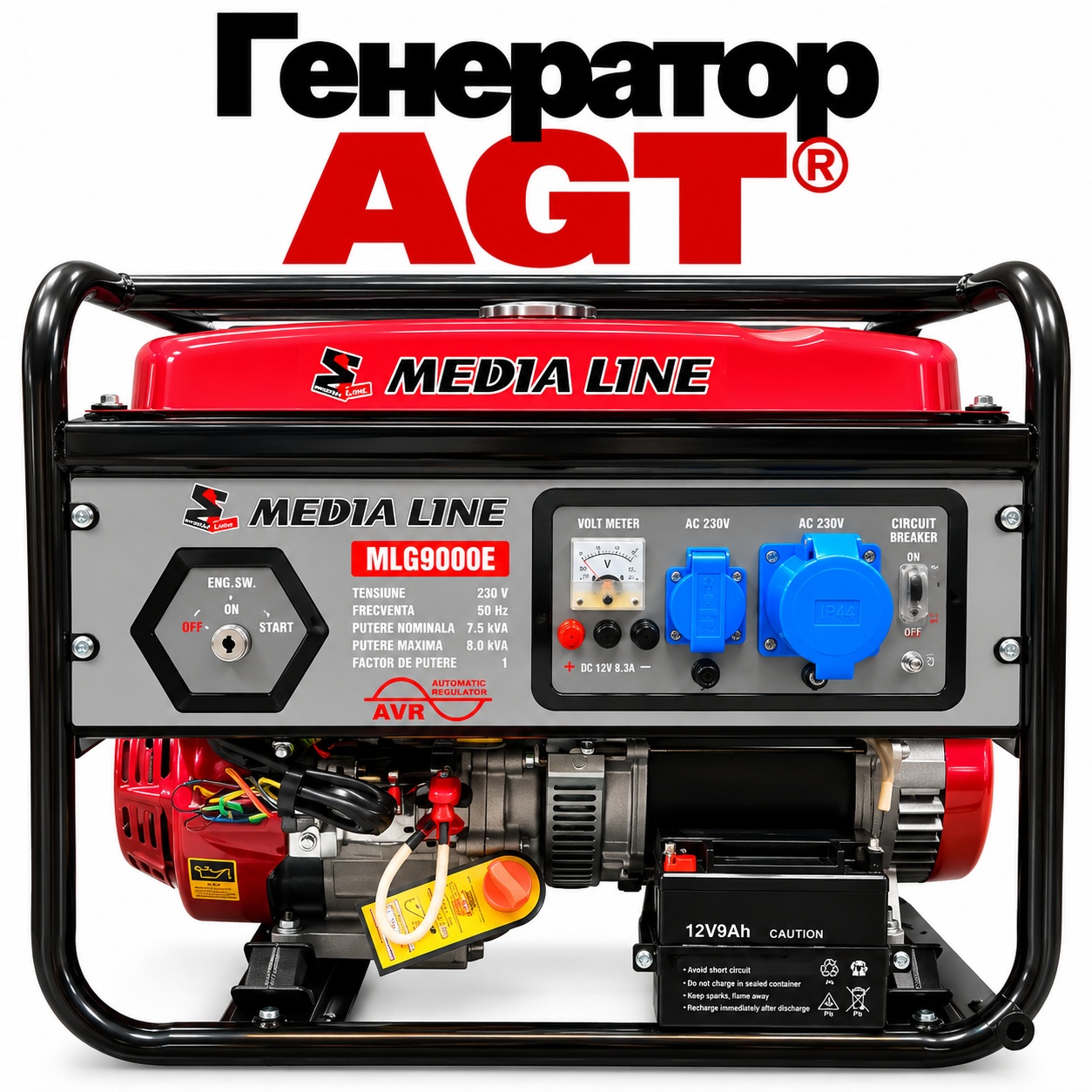Генератор бензиновий AGT MLG9000/2